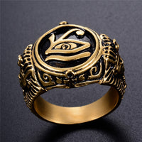 Egyptian Eye of Horus Ra Udjat Amulet Ring