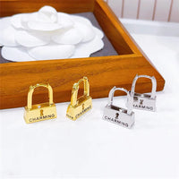 Small Jewelry Earrings High-End French Creative Lock Ear Buckle Niche Korean Style Female Earrings