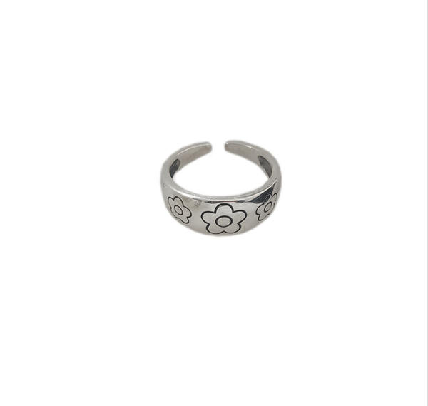 925 Sterling Silver Ring Design Smooth Opened Adjustable For Women Rings