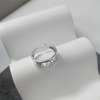 925 Sterling Silver Ring Design Smooth Opened Adjustable For Women Rings