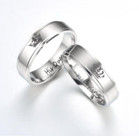 Her King his Queen Crown couple Ring