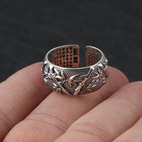 Ethnic Buddha Custom Adjustable Ring 100% S999 Sterling Silver  Lucky Scripture Mantra LOVE Ring R12