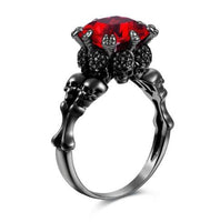 Skull Ring Zircon Punk Halloween Party Jewelry