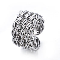 925 Sterling Silver Trendy Thai Silver Flower Ladies Finger Rings Jewelry For Women Open Ring Never Fade Gift