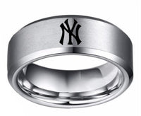 Yankees Logo Baseball Titanium Steel Ring Gift Rings