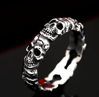 soldier punk cycle skull ring