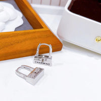 Small Jewelry Earrings High-End French Creative Lock Ear Buckle Niche Korean Style Female Earrings