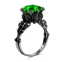 Skull Ring Zircon Punk Halloween Party Jewelry