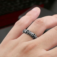 soldier punk cycle skull ring