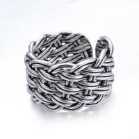 925 Sterling Silver Trendy Thai Silver Flower Ladies Finger Rings Jewelry For Women Open Ring Never Fade Gift