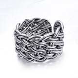 925 Sterling Silver Trendy Thai Silver Flower Ladies Finger Rings Jewelry For Women Open Ring Never Fade Gift
