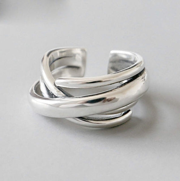 Geometric Irregular Rings for Women Wedding Adjustable Antique