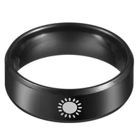 Plated Sun and Moon Promise Ring Anel Falange Championship Rings