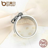 925 Sterling Silver Big Bow Knot DELICATE SENTIMENTS RING Finger Ring