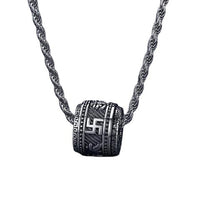 S925 Silver Thai Silver Worn Pendant Six character Words of Truth Necklace Retro Accessories Couple Male Birthday Gifts to Female Direct Selling