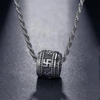 S925 Silver Thai Silver Worn Pendant Six character Words of Truth Necklace Retro Accessories Couple Male Birthday Gifts to Female Direct Selling