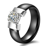 Plus Cubic Zirconia Ceramic Rings
