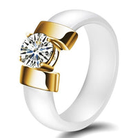 Plus Cubic Zirconia Ceramic Rings