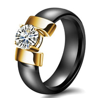 Plus Cubic Zirconia Ceramic Rings