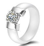 Plus Cubic Zirconia Ceramic Rings