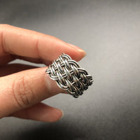 925 Sterling Silver Trendy Thai Silver Flower Ladies Finger Rings Jewelry For Women Open Ring Never Fade Gift