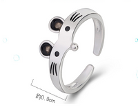 Fashion Little Mouse Ring Temperament Lovely Ring for Girls Open Rings Jewelry Wholesale