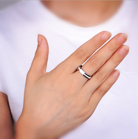 Titanium Stainless Steel Rings For Women Polishing Cool Black Fashion Jewelry Wholesale NO.R176