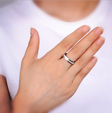 Titanium Stainless Steel Rings For Women Polishing Cool Black Fashion Jewelry Wholesale NO.R176