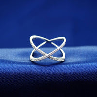 925 Sterling Silver Ring New Jewelry Fashion Finger Nice Wedding 20mm 12mm