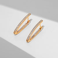 Simple Geometric Letters Exaggerated Ear Buckle Women's High Quality Earrings Temperament