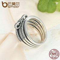 925 Sterling Silver Big Bow Knot DELICATE SENTIMENTS RING Finger Ring