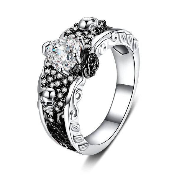 European American Design Skull Rings
