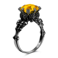 Skull Ring Zircon Punk Halloween Party Jewelry