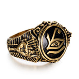 Egyptian Eye of Horus Ra Udjat Amulet Ring