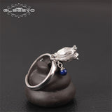 Handmade 925 Sterling Silver Hollow Small Flower Ring For Women