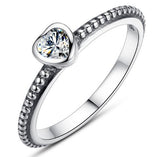 925 Sterling Silver Ring Love Heart Ring