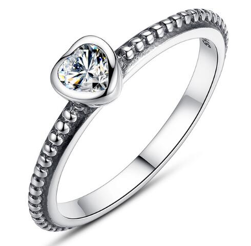925 Sterling Silver Ring Love Heart Ring