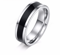 Titanium Stainless Steel Rings For Women Polishing Cool Black Fashion Jewelry Wholesale NO.R176