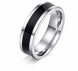 Titanium Stainless Steel Rings For Women Polishing Cool Black Fashion Jewelry Wholesale NO.R176