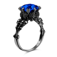 Skull Ring Zircon Punk Halloween Party Jewelry