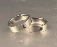 Sun Moon Couples Rings For Women Men Round Game of Thrones Power Symbol Lovers Jewelry