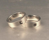 Sun Moon Couples Rings For Women Men Round Game of Thrones Power Symbol Lovers Jewelry