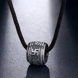 S925 Silver Thai Silver Worn Pendant Six character Words of Truth Necklace Retro Accessories Couple Male Birthday Gifts to Female Direct Selling