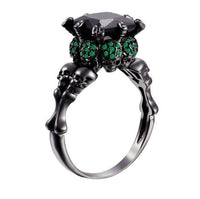 Skull Ring Zircon Punk Halloween Party Jewelry