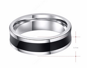 Titanium Stainless Steel Rings For Women Polishing Cool Black Fashion Jewelry Wholesale NO.R176