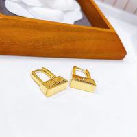 Small Jewelry Earrings High-End French Creative Lock Ear Buckle Niche Korean Style Female Earrings