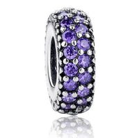 BAMOER 925-sterling-silver Inspiration Within Spacer Clear CZ Charm Fit Bracelet DIY PAS066
