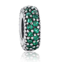 BAMOER 925-sterling-silver Inspiration Within Spacer Clear CZ Charm Fit Bracelet DIY PAS066