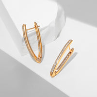 Simple Geometric Letters Exaggerated Ear Buckle Women's High Quality Earrings Temperament
