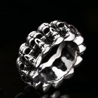 soldier punk cycle skull ring